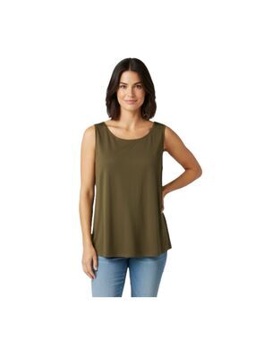 Notations Woman Size 2X Olive Green Brown Tank Top Cami